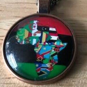 Black Lives Matter Map of Africa Pendant Necklace